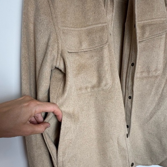 Old Navy Tan Shacket. Unisex - Picture 7 of 12